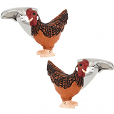 Rooster Cock Cufflinks Hand Painted | Canada Cufflinks